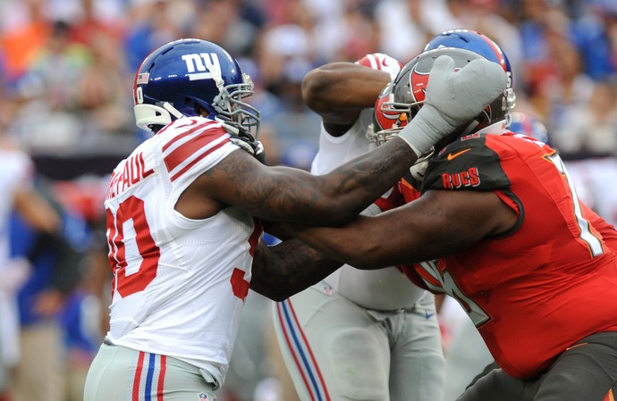 New York Giants defensive lineman Jason Pierre-Paul mão (Foto: Getty Images) New York Giants defensive lineman Jason Pierre-Paul mão (Foto: Getty Images)