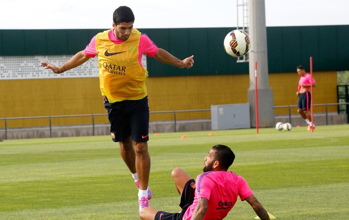 Luis Suarez Barcelona treino (Foto: Agência Reuters)
