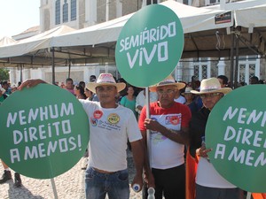 Comitiva de trabalhadores do estado do Piauí (Foto: Yuri Matos/G1)