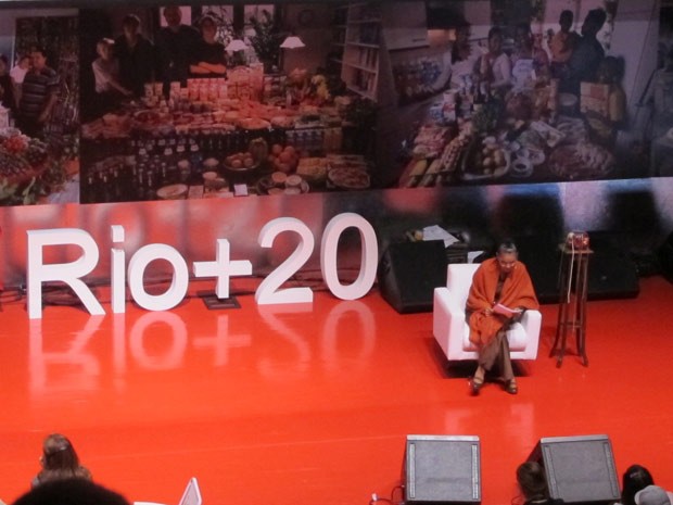 A ex-ministra do Meio Ambiente, Marina Silva, durante painel de discussão do TEDxRio+20, no Forte de Copacabana. (Foto: Lilian Quaino/G1)