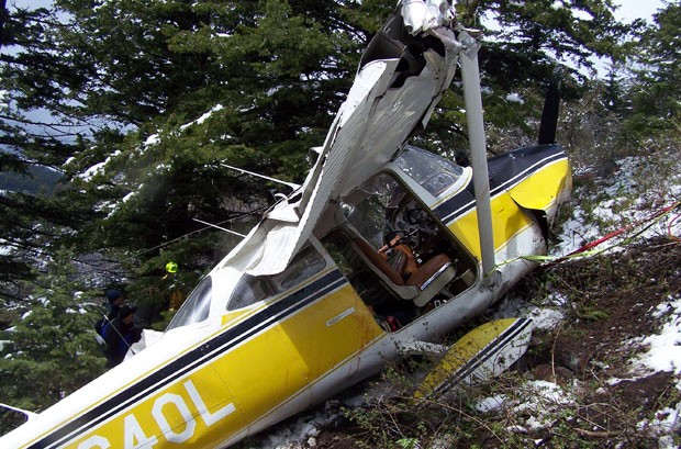 Foto da aeronave acidentada divulgada pela delegacia do condado de Owyhee  (Foto: AP)