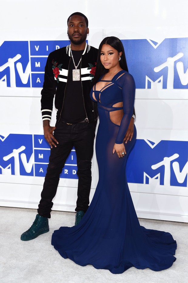 Meek Mill e Nicki Minaj (Foto: AFP)