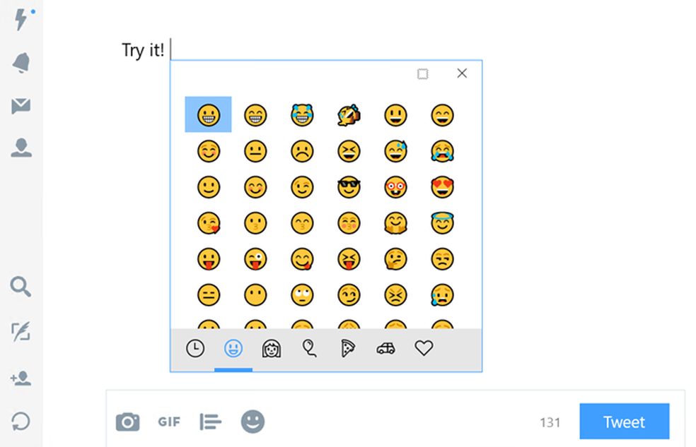Painel de emojis é acessado mais facilmente (Foto: Divulgação/Microsoft )