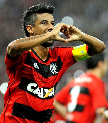 Leo Moura comemoração gol Flamengo e Botafogo Copa do Brasil (Foto: Alexandre Vidal / Fla Imagem)
