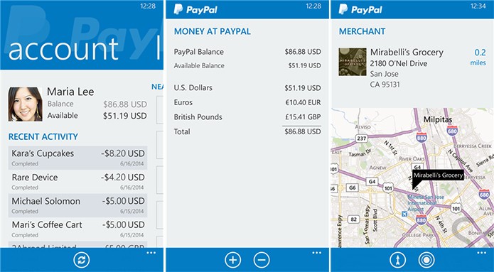 PayPal é um dos principais serviços de pagamentos online com gerenciador para Windows Phone (Foto: Divulgação/Windows Phone Store)