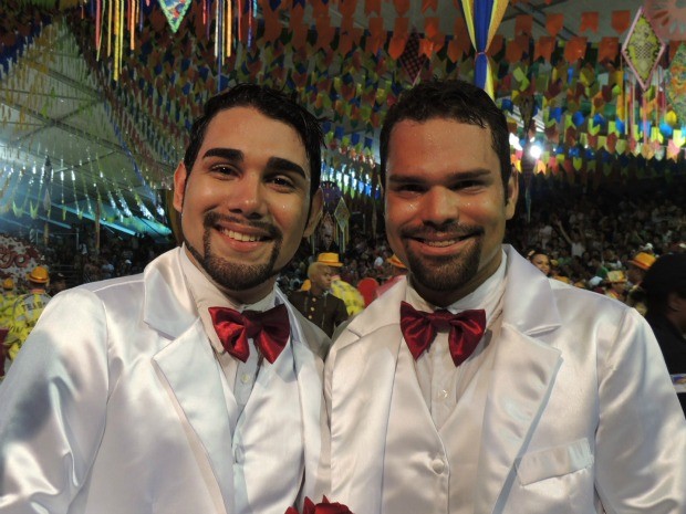 Quadrilha Tradição fez o primeiro casamento homoafetivo em um arraial. (Foto: Gabriela Lisboa/TV Globo)