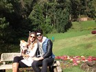 Adriana e Rodrigão curtem viagem romântica a Campos do Jordão