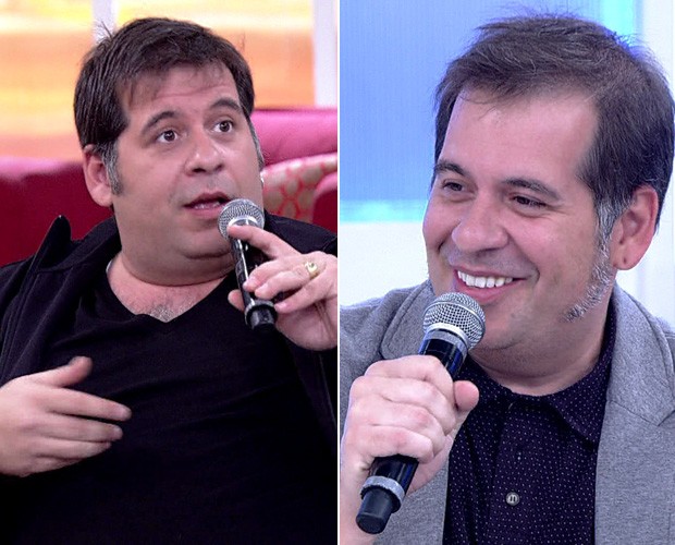 Hassum: antes e depois da cirurgia bariátrica (Foto: TV Globo)