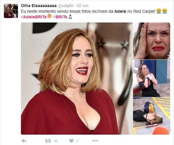 Reações ao look de Adele no BRIT Awards (Foto: Reprodução)