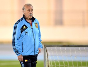 Vicente del Bosque treino Espanha no Engenhão (Foto: Marcos Ribolli / Globoesporte.com)