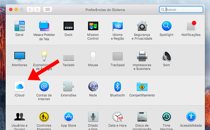 Acesse as opções do iCloud (Foto: Reprodução/Paulo Alves) Acesse as opções do iCloud (Foto: Reprodução/Paulo Alves)
