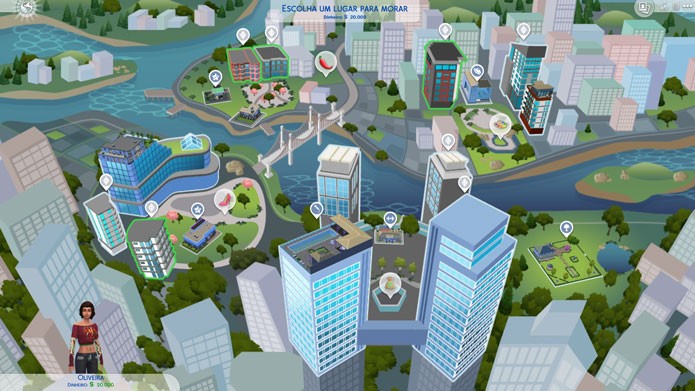 San Myshuno tem quatro distintos, cada um com suas peculiaridades (Fotos: Reprodução/Tais Carvalho)