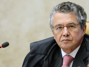 O ministro do Supremo Tribunal Federal Marco Aurélio Mello, durante primeira sessão de julgamento do mensalão (Foto: Nelson Jr./SCO/STF )