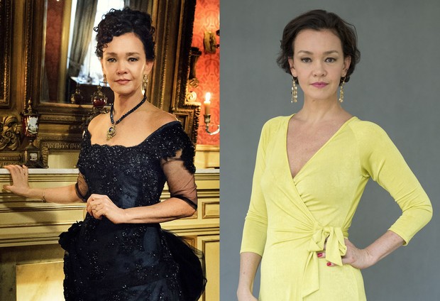 Antes e depois de Dorotéia, personagem interpretada por Julia Lemmertz (Foto: Divulgação Globo)
