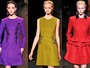Tons preciosos no desfile de Alberta Ferretti, em Milão