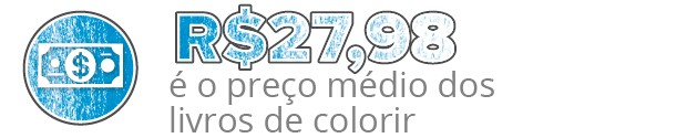R$ 27,98 é o preço médio dos livros de colorir (Foto: Editoria de arte/G1)
