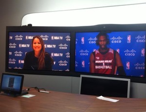 Chris Bosh diz não saber sobre o jogo entre Flamengo e Maccabi (Foto: Thierry Gozzer) Chris Bosh diz não saber sobre o jogo entre Flamengo e Maccabi (Foto: Thierry Gozzer)