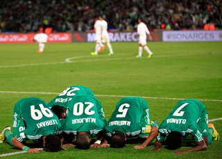 Raja Casablanca comemora contra o Atlético-MG (Foto: Reuters)