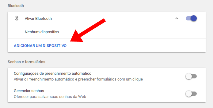 Conecte a um novo dispositivo (Foto: Reprodução/Paulo Alves)