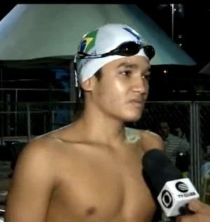 Rafael Marreiros, nadador (Foto: Reprodução/TV Clube)