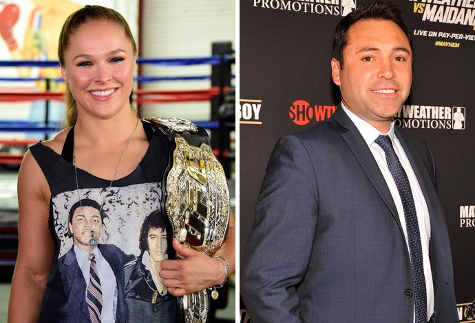 Montagem MMA Ronda Rousey e Oscar De La Hoya (Foto: Montagem sobre foto da Getty Images)