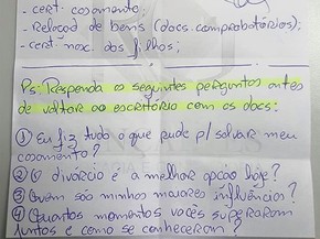 Advogado De Bilhete Que Uniu Casal Da Dicas Para Salvar O Casamento Sul De Minas G1
