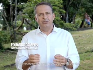 O presidente do PSB, governador Eduardo Campos (PE), em propaganda do PSB (Foto: Reprodução/PSB)