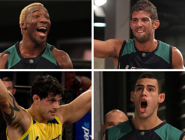 TUF Brasil: William Patolino, Leo Santos, Viscardi Andrade e Santiago Ponzinibbio. (Foto: Divulgação / UFC)