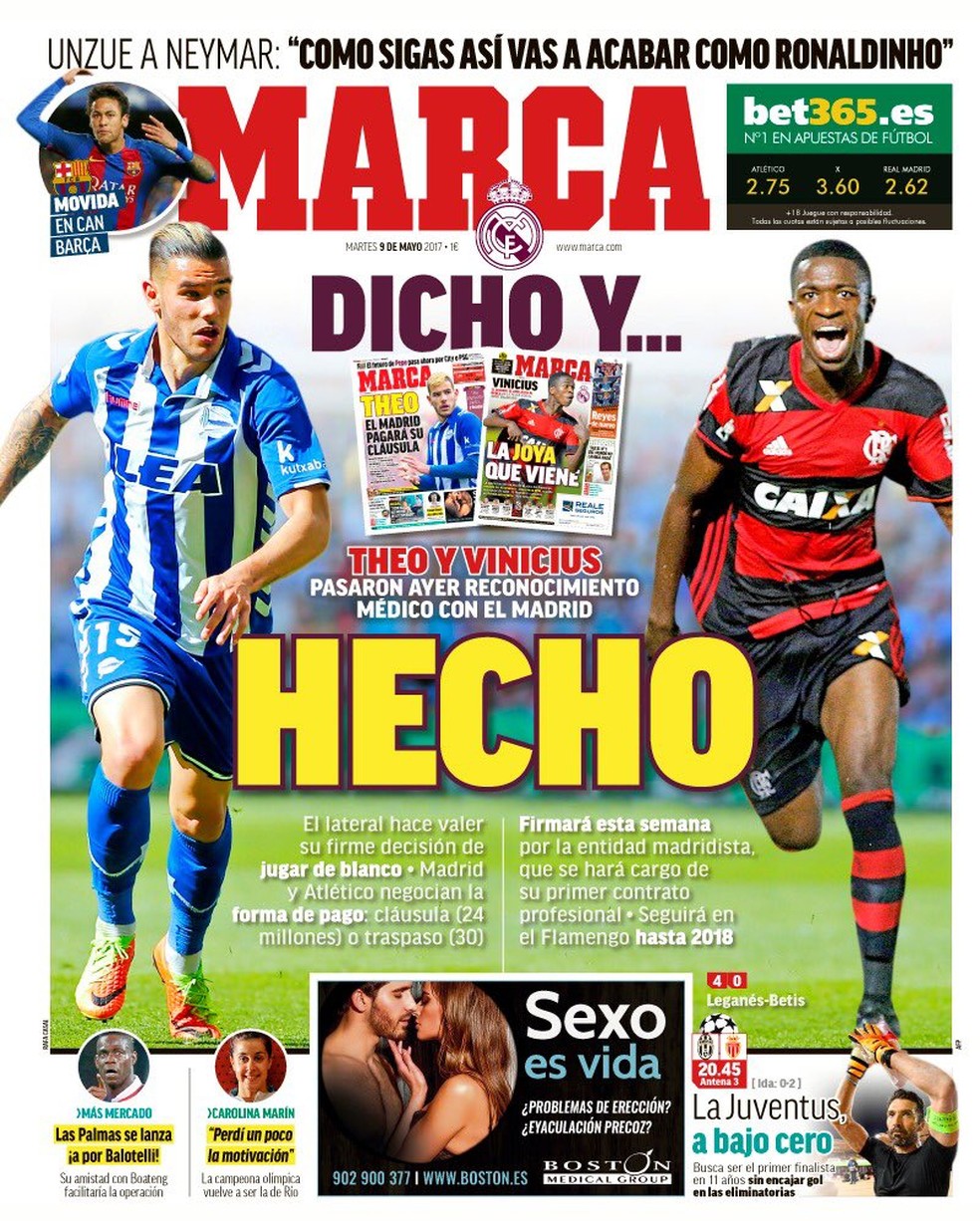 Marca Theo Vinícius Junior (Foto: Reprodução/Internet)