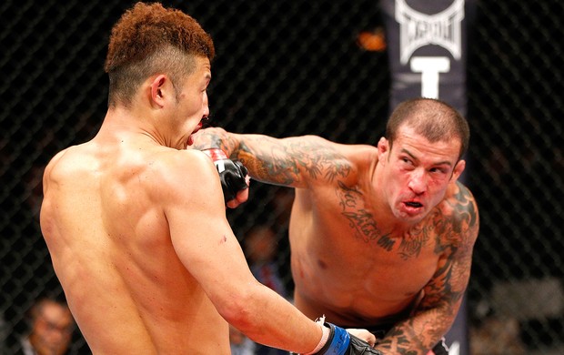 Cristiano Marcello na luta do UFC contra Kazuki Tokudome (Foto: Getty Images)