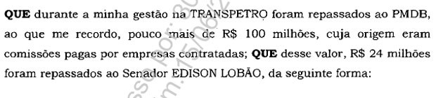 Trecho Edison Lobão delação Sergio Machado Lava Jato (Foto: Reprodução) Trecho Edison Lobão delação Sergio Machado Lava Jato (Foto: Reprodução)
