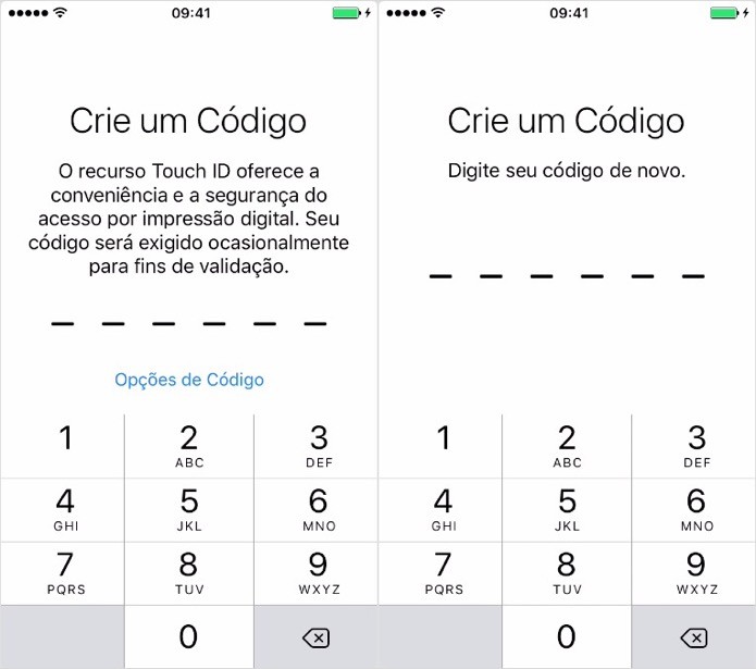Crie um código de bloqueio para o iPhone (Foto: Reprodução/Helito Bijora)