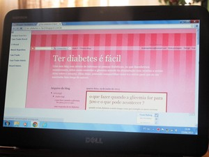 Blog “Ter diabetes é fácil” foi feito pela menina de 12 anos (Foto: Mariane Rossi/G1)