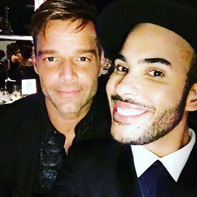 Ricky Martin e Hugo Gloss em evento em São Paulo (Foto: Instagram/ Reprodução)