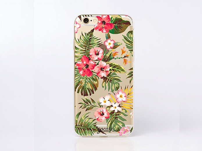 Case de silicone transparente com estampa floral (Foto: Divulgação/Go Case) Case de silicone transparente com estampa floral (Foto: Divulgação/Go Case)