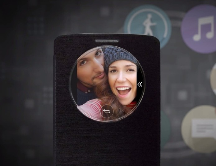 Quick Circle facilita acesso a funções do LG G3 (Foto: Reprodução)