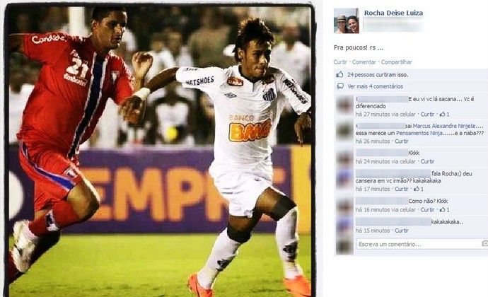 Rocha Guaratinguetá, Neymar Santos (Foto: Reprodução/ Facebook)