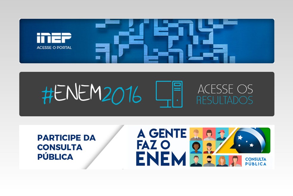 Inep disponibilizou as notas no site  (Foto: Reprodução)