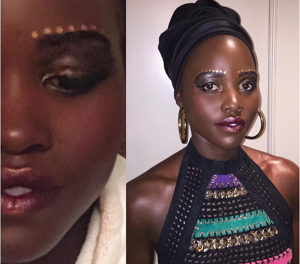 Lupita Nyong'o surge deslumbrante com make de temática africana - Monet