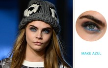 Do olho azul à boca rosa: veja as três principais tendências de beleza das semanas de moda