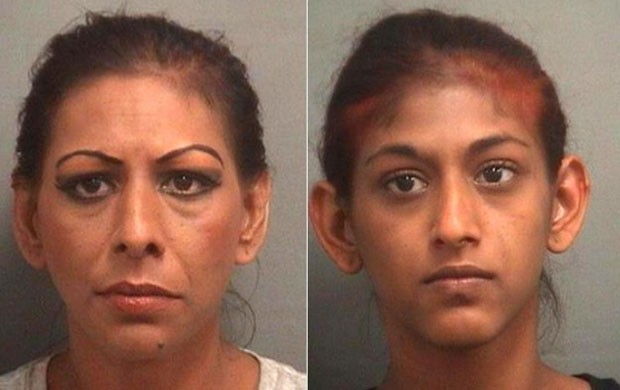 Mãe e filha foram presas acusadas de prostituição (Foto: Divulgação/Palm Beach County Sheriff's Office)
