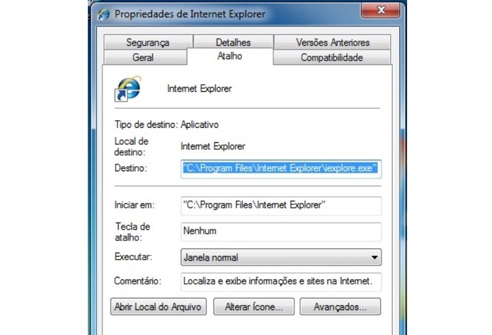 Configuração deve ser feito no Internet Explorer (Foto: Reprodução/Laura Martins)