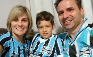 torcedores Grêmio Batalha dos Aflitos Gioeila Sandro Dircinei Ladico (Foto: Arquivo Pessoal)