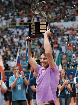 Fim do jejum Nadal venceu  o Brasil Open, após oito meses sem ganhar um torneio. Mas seu futuro  no tênis ainda é uma incógnita (Foto: Paulo Pinto)