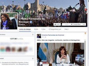 Presidente postou sobre o caso na noite desta segunda-feira (19) (Foto: Reprodução/Facebook Oficial Cristina Fernandez de Kirchner) Presidente postou sobre o caso na noite desta segunda-feira (19) (Foto: Reprodução/Facebook Oficial Cristina Fernandez de Kirchner)