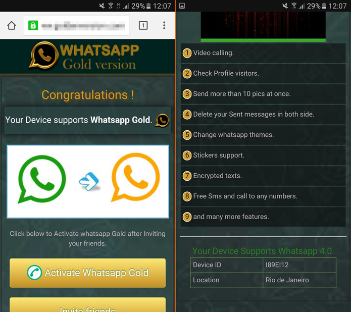 WhatsApp Gold é um novo app fraudulento que promete recursos extras (Foto: Reprodução/TechTudo)
