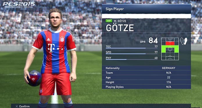 PES 2015: vídeo mostra o processo de captura com o craque Mario Gotze (Foto: Divulgação)