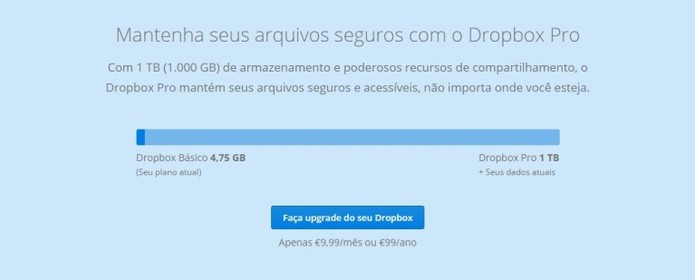 Versão Pro dá 1TB de espaço (Foto: Reprodução / Laura Martins)