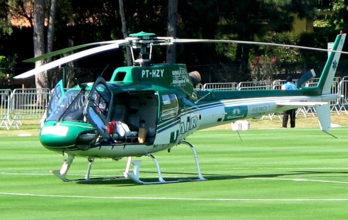 Helicóptero Neymar granja comary (Foto: Fred Huber )