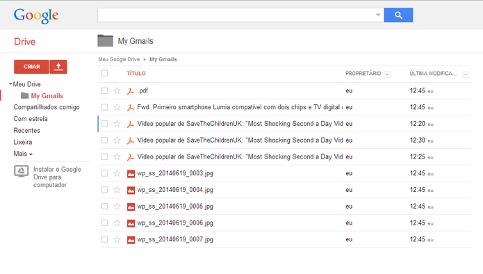 E-mails e anexos do Gmails serão salvos na pasta criada pelo script no seu Google Drive (Foto: Reprodução/Elson de Souza)